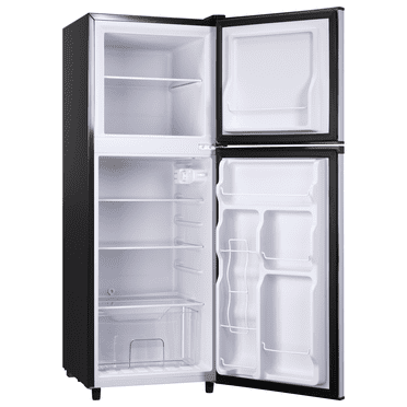 2 Door Mini Fridge with Freezer,4.5 Cu.ft.,5 Adjustable Thermostat & 4 Removable Glass Shelves