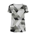 thumbnail image 3 of Blusas para Mujeres Casual, Cuello en V Impreso Manga Corta Camiseta de Verano Top Hecho de Poliéster Cómodo para el Uso Diario, Blusas de Verano de la Mujer, 3 of 6