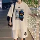 thumbnail image 5 of Traje de verano con estampado de gofres para hombre y mujer, ropa deportiva de marca, camiseta holgada de manga corta, pantalones cortos deportivos, conjunto de 2 piezas, 5 of 5