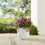 Better Homes & Gardens Ellan White Resin Plant Pot 16"