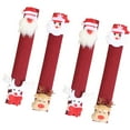 thumbnail image 3 of FESTFENDS Refrigerator Christmas Handle Covers Linen Red for Kitchen Appliances Handles 11.8*5.5in, 3 of 8