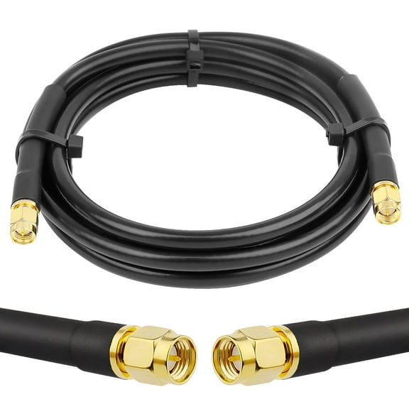 MOOKEERF SMA Male to SMA Male Cable 6ft KMR240 Coaxial Jumper Cable for Ham Radio Antenna WiFi Antenna