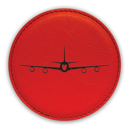 

KC-135R Stratotanker Coaster Laser Engraved Leatherette - Round Coasters - Many Colors - Single / Coasters Sets - kc135r kc135 367-80 707 aerial refueling tanker