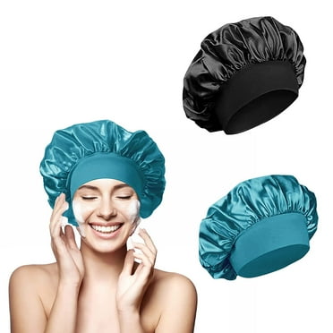 Satin Bonnet 2PCS Silk Bonnet Hair Bonnet for Sleeping Satin Cap Extra Large Reversible for Women Curly Natural Hair Blush Silk Hair Wrap for Sleeping, Soft and Comfortable Silk Sleep Cap
