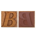 thumbnail image 4 of Uxcell Letter Stamps Wood Rubber Stamp Character B Vintage Alphabet Stamps Set Wooden Stamp Stamper, Brown, 4 of 6
