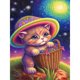 thumbnail image 1 of Pintura de diamante 5D DIY Kit de gato de taladro redondo completo Arte Decoración del hogar (VIP833) FLhrweasw Nuevo, 1 of 9