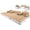 Khaki&Style2, variant on Uforic Queen Size Air Mattress with Built-in Air Pump, Brown Bed Skirt and Gray Top Including Repair Kit and Storage Bag, Supports Inflation/Deflation