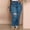 Dark Blue, variant on Aueoeo Classic Jeans For Women High Rise Skinny Stretch Ripped Jeans Button Up Waisted Destroyed Denim Pants