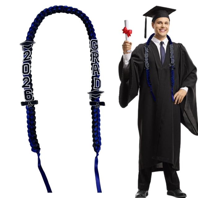 47''/59'' Graduation Ribbon Lei Necklace, Handmade Multicolor Lei With Tassel, 2026 GraduationforGraduates, 120cm Length, Multicolor Graduation Lei NecklaceforGraduate