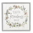 thumbnail image 4 of Stupell Industries Scatter Kindness Daily Blooming Shabby Chic Wreath Graphic Art Gray Framed Art Print Wall Art, Design by Nan, 4 of 5