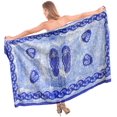 thumbnail image 2 of HAPPY BAY Women's Sarong Bikini Skirt Swimsuit Cover up Summer Wraps Bathing suit Swimwear Beach Wrap Skirts for Women One Size Footwear, Blue, 2 of 4