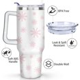 thumbnail image 3 of Christmas White Snowman Gifts for Women Men, Xmas Stainless Steel Insulated Travel Coffee Cup, 40 Oz Tumbler with Handle and Straw, Winter Holiday Water Bottle, 3 of 6