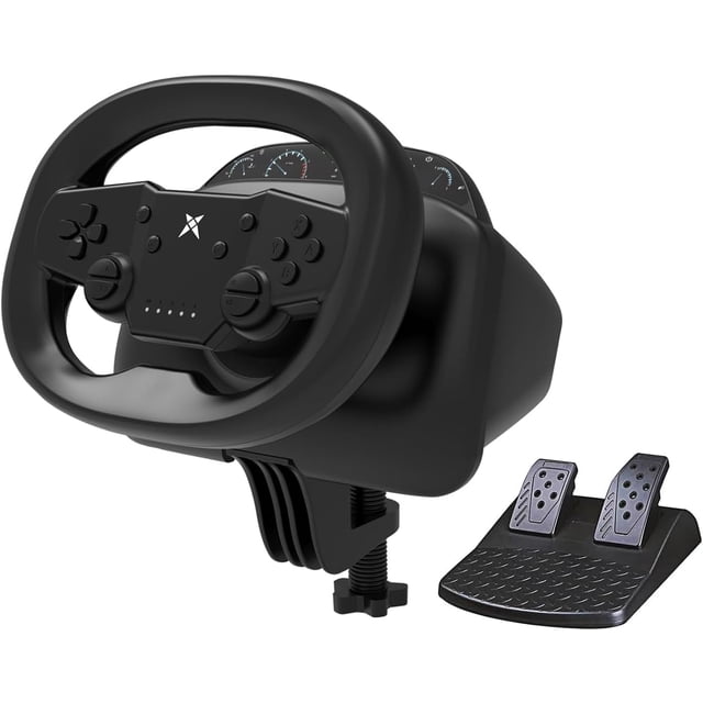 DOYO Gaming Racing Wheel and Pedals, 270 Degree wheel with Dual-Vibration Motor for PC,PS4,PS3,Switch,Android Mobile Phones