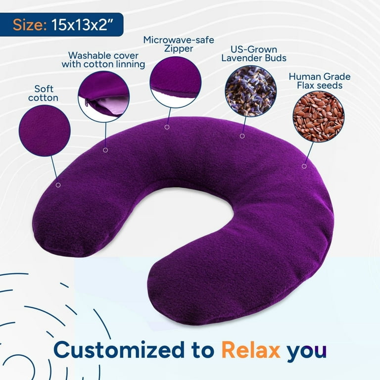 Lavender neck top pillow microwavable