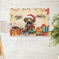 thumbnail image 2 of Merry Christmas Santa Rhodesian Ridgeback Scarf Twinkling Lights Xmas Holiday Horizontal Matte Canvas Poster Ridgebacks Dog Lover Gifts Wall Art Home Decor - 00022, 2 of 5