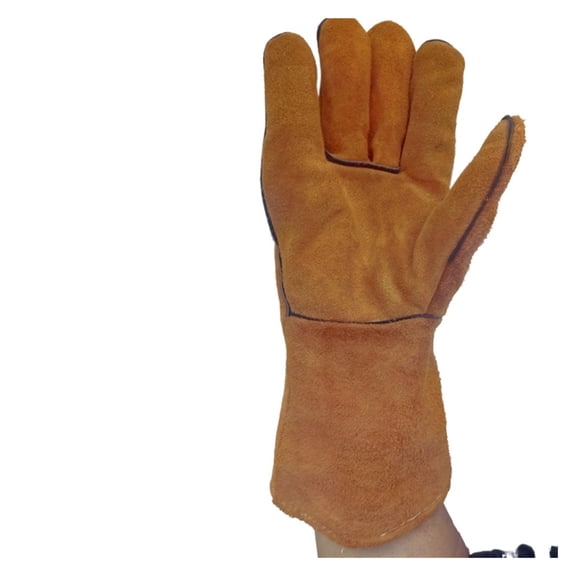 Fireproof Durable Yellow Leather Welder Gloves Anti-Heat Work Safety Gloves For Welding Metal Hand Tools