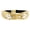 Beige, variant on Red Genuine leather Designer Dog Collar 14.5"x1" with Studs, Daisy, and Rhinestone