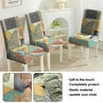 thumbnail image 5 of Set of 4 Dining Chair Covers, Stretch Washable Polyester Kitchen Slipcovers Featuring Boho Chic, Nordic Style, Ethnic, Retro, Earthy Patterns with Removable Protector, 5 of 7