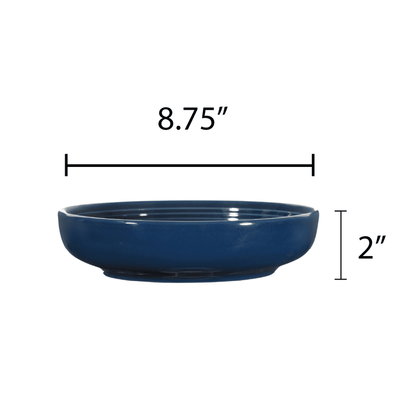 (3 pack) Mainstays Chiara Stoneware Navy Round Dinner Bowl