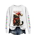 thumbnail image 2 of Christmas Sweatshirts for Women 2025 Long Sleeve Crewneck Funny Cute Black Cat Graphic Sweatshirt Pullover Tops, 2 of 5
