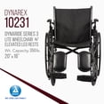 thumbnail image 2 of Dynarex DynaRide Series 3 Lite Wheelchair, 20"x16" Seat, 350 lb Capacity, Silver Vein Frame, 1 Unit, 2 of 7