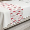 thumbnail image 2 of Christmas Bed Runner, Ornamental Trees with Snowflakes and Stars, Decorative Accent Bedding Scarf for Hotels Homes and Guestrooms, King, Pink Blush, by Ambesonne, 2 of 2