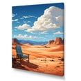 thumbnail image 2 of Designart "Sunlit Desert Tranquility" Landscapes Canvas Wall Art - Global Brown Desert Bedroom Canvas Wall Art, 2 of 6