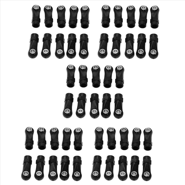 50 Unids PláStico Varilla Extremo Enlace Bola de ConexióN Cabezal para 1/10 Rc Car Crawler Axial Scx10 Ii 90046 Trx4, A