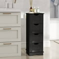 thumbnail image 2 of Costway Bathroom Storage Cabinet with 4 Drawers Cut-out Handles Anti-toppling Device Black, 2 of 11