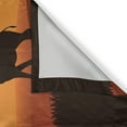 thumbnail image 3 of Ambesonne Landscape Kitchen Curtains, Giraffes Trees African, 55"x39", Vermilion Dark Brown, 3 of 3