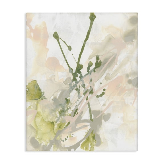 Stupell Industries Contemporary Green Abstract Splatter Canvas Art, 24 x 30, by June Erica Vess