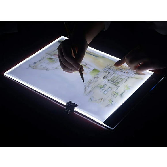 Peinture au Diamant A4 Ultra-Mince Portable LED Light Box Traceur USB Puissance Câble Dimmable Luminosité LED Artcraft Traçage Pad de Lumière pour les Artistes Dessin Dessin d'Animation Pochoir Visualisation de Rayons X