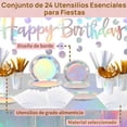 thumbnail image 3 of Vajilla Reutilizable para Fiesta, Platos Desechables Elegante con Guantes y Bolsas De Basura con Cordón Juego de Platos Cubiertos, 3 of 4