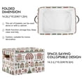 thumbnail image 2 of Yayeee 2 Pack Canvas Storage Basket with Handles for Shelves Fabric Bins Closet Organizer, Green Nordic Christmas House, 2 of 8