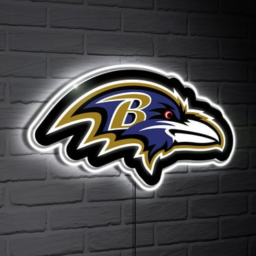 Baltimore Ravens LED Team Logo Shaped Lighted Wall Sign