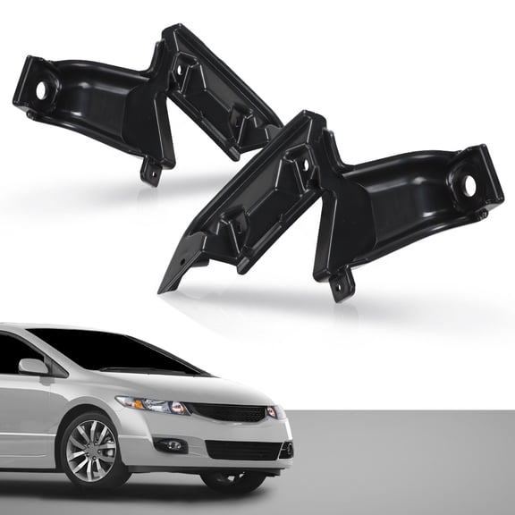CROSSDESIGN 1Pair Front Grille Mounting Bracket Support Left and Right Fit for 2009-2011 Honda Civic Coupe