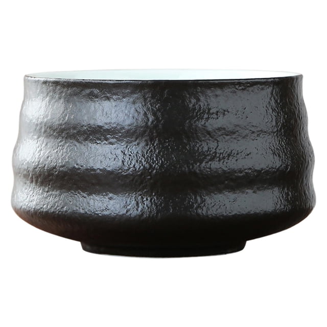 Taza de té japonesa Multichoices resistente a los arañazos, cerámica única resistente al calor, tazón de té Matcha para el hogar, oficina de té japoné Negro Sunnimix Cuenco de Matcha