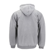 Mens Heavyweight Thermal Zip Up Hoodie Warm Sherpa Lined Sweater Jacket (Light Grey, XL)