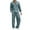 Blue, variant on safuny Men's 2 Piece Outfits Half Sleeve Collar Neck Shirts Tops Long Pants Set Outfits Sweatsuits Spring Tracksuits Black L