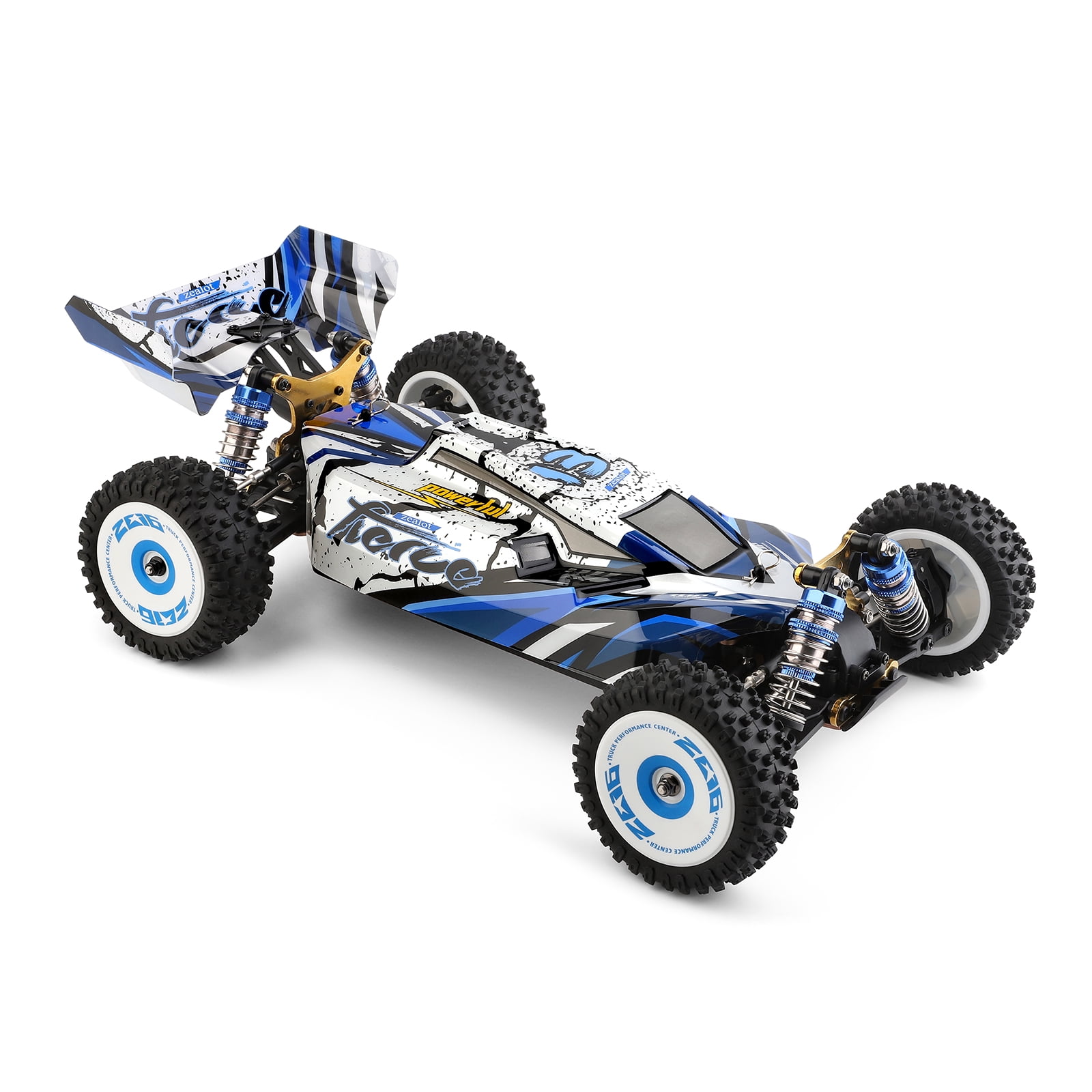 Bruce&Shark wltoys 47MPH Remote Control Car with Brushless Motor, Wltoys 124017 RC Car New V2 for Adults,Top Speed 4WD 1:12 Buggy with Metal Chassis,Gift for Kids (RTR)
