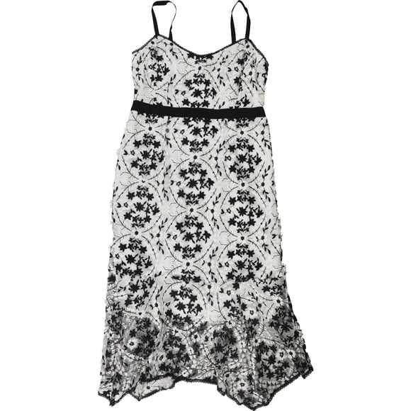 Vestido Nanette Lepore Vestido ajustado y acampanado de malla Floral multicolor 10