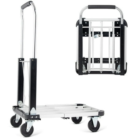 Costway Platform Truck 330 LBS Capacity Folding Hand Truck Cart Extendable Heavy Duty