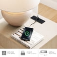thumbnail image 5 of Modern Minimalist Nightstand With 2 Drawers,Reeded Wood End Table With Built-In Charging Station For Bedroom, Living Room,Entryway, 5 of 10