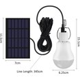 thumbnail image 2 of Outdoor Solar LED Hanging Lamp, Portable Solar Lantern with Rechargeable Solar Panel Bulb for Fishing, Camping, Emergencies, Garden - Set of 2, 2 of 5
