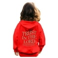 thumbnail image 5 of Otqutp Kids Warm Winter Jackets Loves You Hoodies for Girls Letter Print Sweatshirt Oversized Long Sleeve Pullover Top Children Lightweight Tops(Red,9-10 Years), 5 of 6