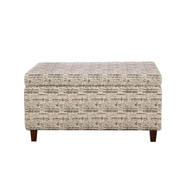 Symphony Patterned Deep Storage Ottoman Bench