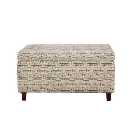 Pattern Upholstered Ottoman - Symphony Patterned Deep Storage Ottoman Bench