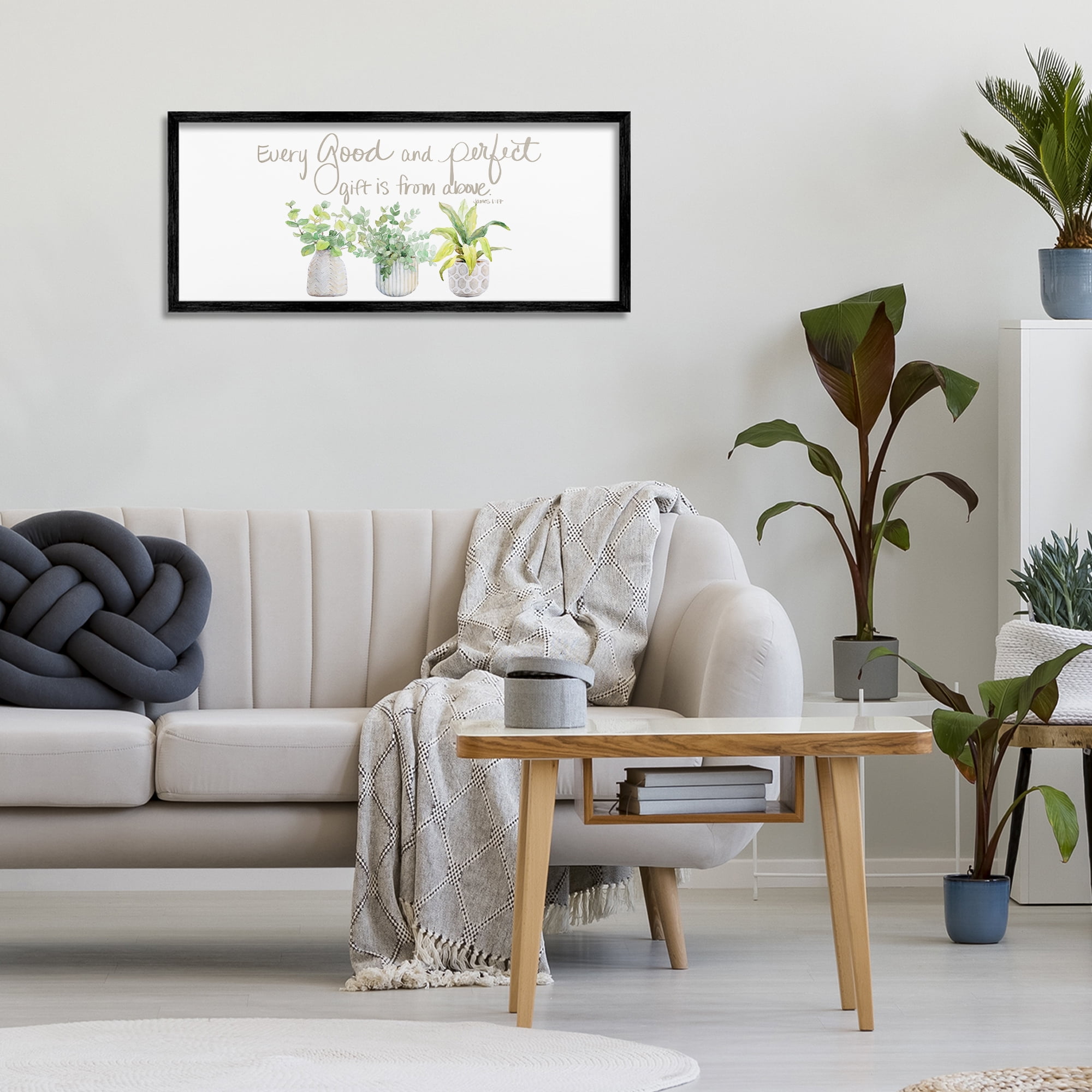 Stupell Industries Every Good & Perfect Gift Black Framed Giclee Art, design by Lanie Loreth