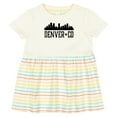 thumbnail image 3 of Inktastic Denver Colorado City Skyline Girls Baby Dress, 3 of 5