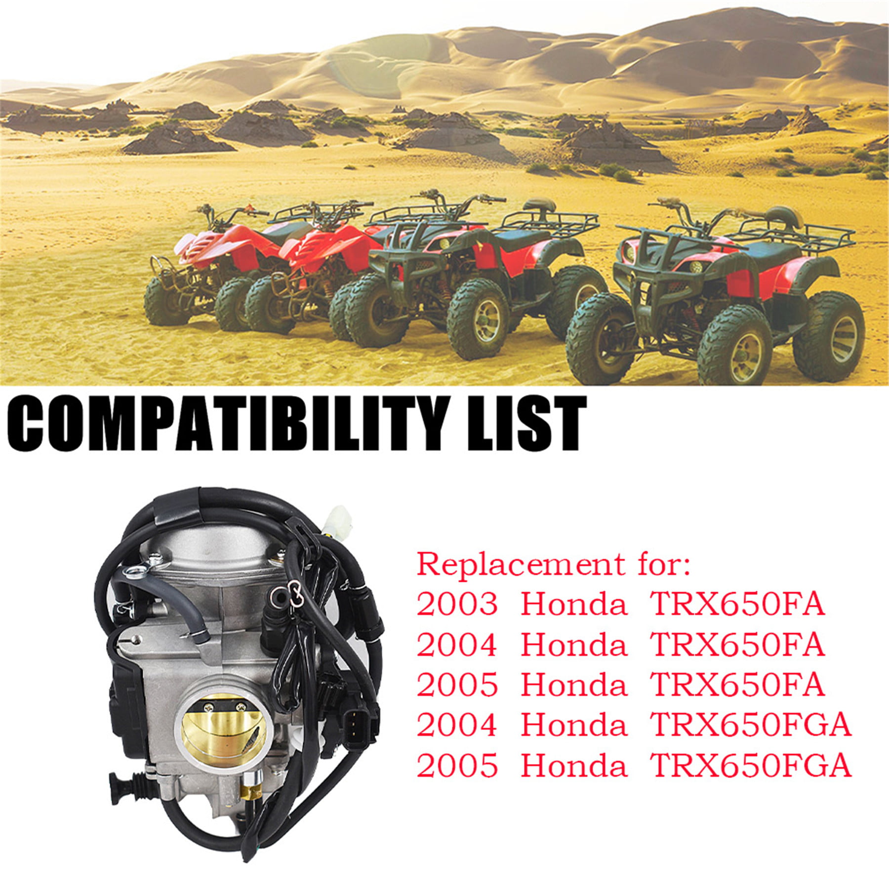 ファッション小物・ストライプストール・ストール・縞模様 TJHSMキャブレター16100-HN 8-013 ATV Carb Replacement  for Honda Rincon 650 TRX 650 TRX 650 FA 2003-2005